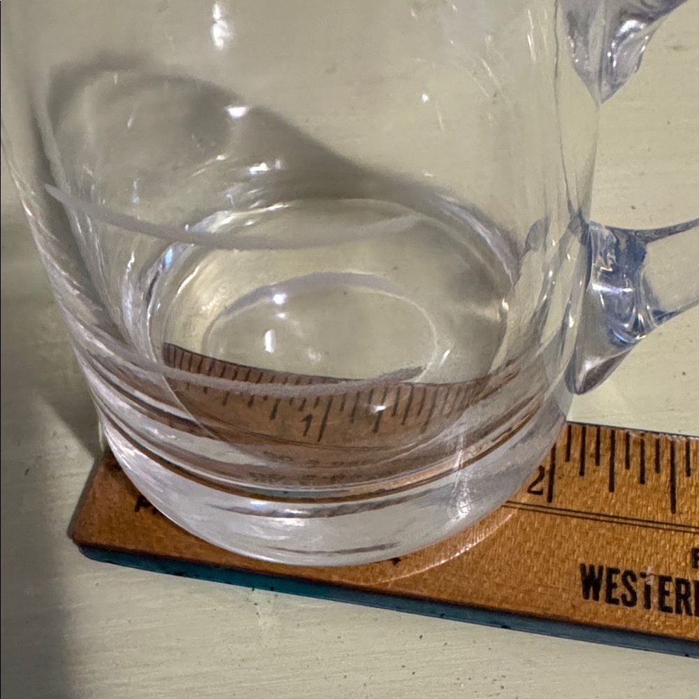 VTG Lenox Clear Glass Mini Pitcher for cream or espresso - Picture 3 of 5
